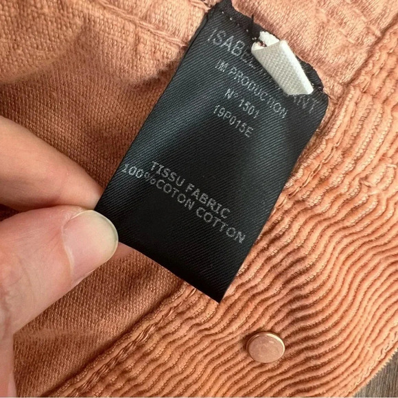 Isabel Marant Etoile Corduroy Orange Jean Jacket Size 34 US 2 B10 - Picture 10 of 10